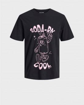 JACK & JONES FUNNY FRUIT ΑΝΔΡΙΚΗ ΚΟΝΤΟΜΑΝΙΚΗ ΜΠΛΟΥΖΑ - 12288084 - ΜΑΥΡΟ
