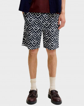 JACK & JONES JPSTJAIDEN MILO SEERSUCKER ΑΝΔΡΙΚΗ ΒΕΡΜΟΥΔΑ - 12288962 - ΜΠΛΕ