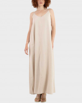 ONLY ARIS WOMEN'S MAXI DRESS - 15337951 - BEIGE
