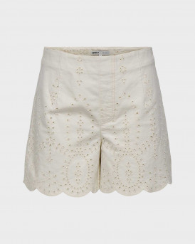ONLY ELSA WOMEN'S BRODERIE SHORTS - 15363808 - ECRU