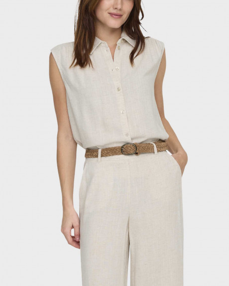 ONLY SIESTA WOMEN'S SLEEVELESS SHIRT - 15367416
