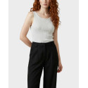 ONLY ANNA WOMEN'S GLITTER RIB TOP - 15364900 - WHITE