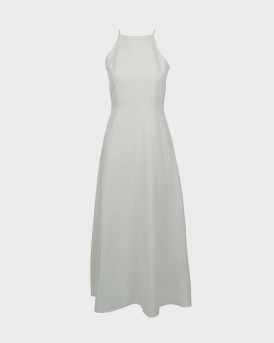 ONLY ELENE WOMEN'S MAXI LINEN DRESS - 15370406 - WHITE