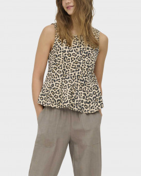 ONLY MARTINA WOMEN'S SLEEVELESS TOP - 15371956 - LEOPARD