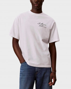 CALVIN KLEIN 16S APRIL GRAPHIC SEASONAL ΑΝΔΡΙΚΗ ΚΟΝΤΟΜΑΝΙΚΗ ΜΠΛΟΥΖΑ - LV04RE828G - ΑΣΠΡΟ