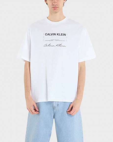 CALVIN KLEIN 16S APRIL GRAPHIC SEASONAL ΑΝΔΡΙΚΗ ΚΟΝΤΟΜΑΝΙΚΗ ΜΠΛΟΥΖΑ - LV04RE827G