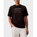 CALVIN KLEIN 16S APRIL GRAPHIC SEASONAL ΑΝΔΡΙΚΗ ΚΟΝΤΟΜΑΝΙΚΗ ΜΠΛΟΥΖΑ - LV04RE827G - ΜΑΥΡΟ