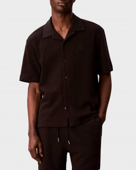 CALVIN KLEIN ΑΝΔΡΙΚΟ ΚΟΝΤΟΜΑΝΙΚΟ ΠΟΥΚΑΜΙΣΟ - LV04RC247G - ΜΑΥΡΟ