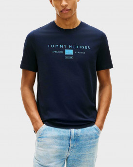 TOMMY HILFIGER ΑΝΔΡΙΚΗ ΚΟΝΤΟΜΑΝΙΚΗ ΜΠΛΟΥΖΑ - ΜW0MW42365 - ΜΠΛΕ