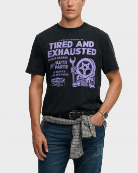 SUPERDRY D1 OVIN LOCAL BUSINESS ΑΝΔΡΙΚΗ ΚΟΝΤΟΜΑΝΙΚΗ ΜΠΛΟΥΖΑ - M1012354Α - ΜΩΒ