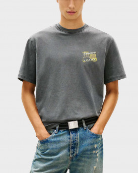 TOMMY JEANS 90S BUBBLE FLAG ΑΝΔΡΙΚΗ ΚΟΝΤΟΜΑΝΙΚΗ ΜΠΛΟΥΖΑ - DM0DM22554 - ΜΑΥΡΟ