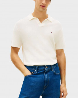 TOMMY HILFIGER ΑΝΔΡΙΚΗ ΠΛΕΚΤΗ ΠΟΛΟ ΜΠΛΟΥΖΑ - ΜW0MW42795 - ΕΚΡΟΥ