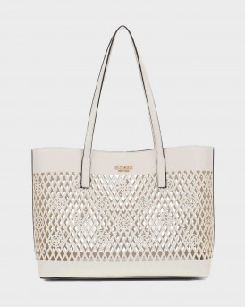 GUESS LETTY WOMEN'S SHOPPER BAG - HWBG991124  - ECRU