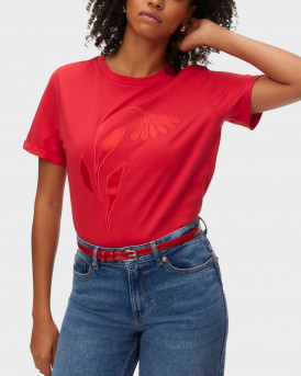 VERO MODA MAJA WOMEN'S T-SHIRT - 10343557 - RED