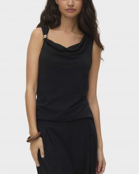 VERO MODA CARLY WOMEN'S SLEEVELESS TOP - 10344389 - BLACK