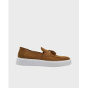 DAMIANI MEN'S LEATHER LOAFERS - 6504 - BROWN