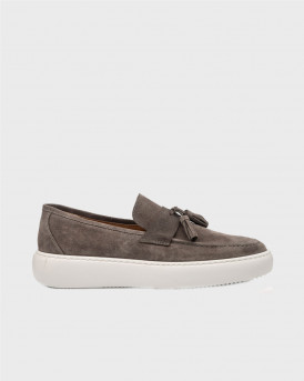DAMIANI MEN'S LEATHER LOAFERS - 6504 - GREY
