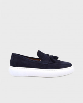DAMIANI MEN'S LEATHER LOAFERS - 6504 - BLUE
