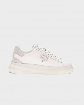 GUESS ELBA WOMEN'S LEATHER SNEAKERS - FMFBANLEL12 - WHITE