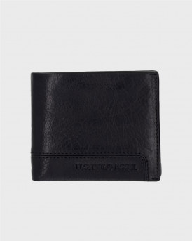 US POLO ASSN ΑΝΔΡΙΚΟ ΔΕΡΜΑΤΙΝΟ ΠΟΡΤΟΦΟΛΙ - WEU5G2691MH - ΜΑΥΡΟ
