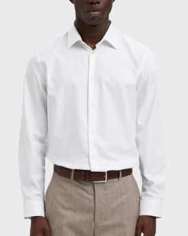 SELECTED HOMME ΑΝΔΡΙΚΟ ΠΟΥΚΑΜΙΣΟ SLIM FIT-16098301 - ΑΣΠΡΟ