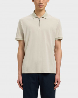 SELECTED FAVE ΑΝΔΡΙΚΗ ΠΟΛΟ HALF-ZIP ΚΟΝΤΟΜΑΝΙΚΗ ΜΠΛΟΥΖΑ - 16079026 - ΜΠΕΖ