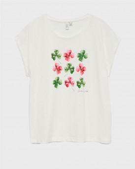 VERO MODA VMJYSMA WOMEN'S SHORT SLEEVE T-SHIRT - 10343078 - WHITE