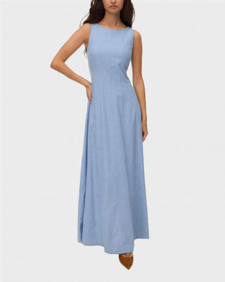 VERO MODA VMNORMA CHAMBRAY WOMEN'S MAXI DRESS - 10346280
