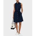 POLO RALPH LAUREN WOMEN'S MIDI SLEEVELESS SHIRT DRESS - 211968897004 - BLUE