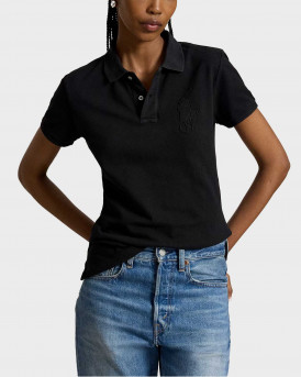 POLO RALPH LAUREN WOMEN'S POLO SHIRT - 211Α12742001 - BLACK