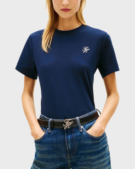 TOMMY HILFIGER WOMEN'S SHORT SLEEVE T-SHIRT - WW0WW48699