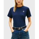 TOMMY HILFIGER WOMEN'S SHORT SLEEVE T-SHIRT - WW0WW48699 - ECRU