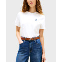 TOMMY HILFIGER WOMEN'S SHORT SLEEVE T-SHIRT - WW0WW48699 - ECRU