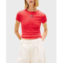 TOMMY HILFIGER WOMEN'S SHORT SLEEVE T-SHIRT - DW0DW17881 - ECRU