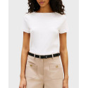 TOMMY HILFIGER WOMEN'S SHORT SLEEVE T-SHIRT - WW0WW49250 - ECRU