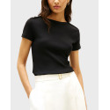 TOMMY HILFIGER WOMEN'S SHORT SLEEVE T-SHIRT - WW0WW49250 - ECRU