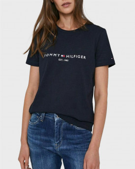 TOMMY HILFIGER HERITAGE WOMEN'S SHORT SLEEVE T-SHIRT - WW0WW31999 - BLUE