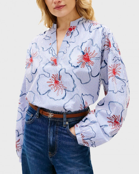 TOMMY HILFIGER WOMEN'S LONG SLEEVE BLOUSE - WW0WW49644