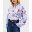 TOMMY HILFIGER WOMEN'S LONG SLEEVE BLOUSE - WW0WW49644 - PRINTED