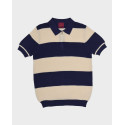 BLACKTOP FOUNDATION ΑΝΔΡΙΚΟ ΠΛΕΚΤΟ HALF-ZIP ΠΟΛΟ - STRIPE - ΜΠΛΕ
