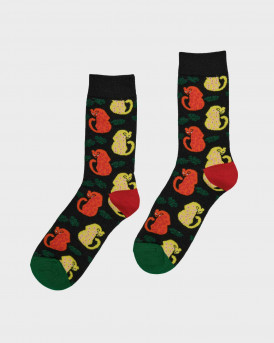 BLACKTOP FOUNDATION ΑΝΔΡΙΚΕΣ ΚΑΛΤΣΕΣ - SOCKS - ΜΑΥΡΟ ΚΟΚΚΙΝΟ