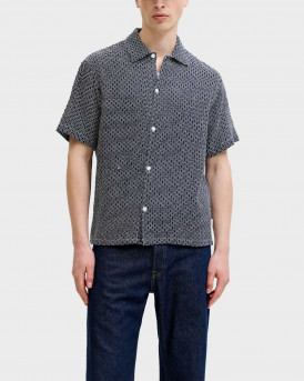 JACK & JONES ΑΝΔΡΙΚΟ ΚΟΝΤΟΜΑΝΙΚΟ ΠΟΥΚΑΜΙΣΟ - 12295288 - ΜΠΛΕ