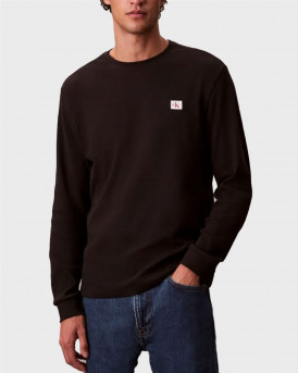 CALVIN KLEIN JEANS C NECK ΑΝΔΡΙΚΗ ΜΑΚΡΥΜΑΝΙΚΗ ΜΠΛΟΥΖΑ - LV040EM217 - ΜΑΥΡΟ