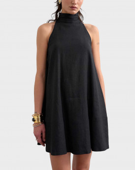 TOPSHOP SARA ΓΥΝΑΙΚΕΙΟ ΜΙΝΙ ΑΜΑΝΙΚΟ ΦΟΡΕΜΑ - 31001045 - ΜΑΥΡΟ