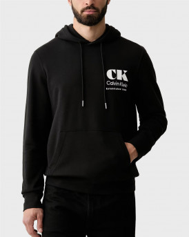 CALVIN KLEIN JEANS ΑΝΔΡΙΚΟ ΦΟΥΤΕΡ ΜΕ ΚΟΥΚΟΥΛΑ - LV04RG273G - ΜΑΥΡΟ