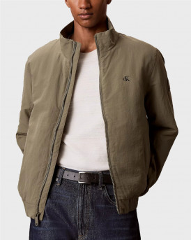 CALVIN KLEIN JEANS HARRINGTON PADDED NYLON ΑΝΔΡΙΚΟ ΜΠΟΥΦΑΝ PUFFER ΑΔΙΑΒΡΟΧΟ - LV04RG500G - ΛΑΔΙ