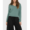 ONLY ONLLOYAL V-NECK WOMEN'S SWEATER - 15368957 - GREY