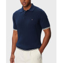 TOMMY HILFIGER ΑΝΔΡΙΚΗ ΚΟΝΤΟΜΑΝΙΚΗ ΜΠΛΟΥΖΑ ΠΟΛΟ - ΜW0MW40701 - ΜΠΛΕ