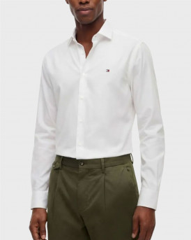 TOMMY HILFIGER CI NON IRON ΑΝΔΡΙΚΟ ΠΟΥΚΑΜΙΣΟ - MW0MW43122 - ΑΣΠΡΟ