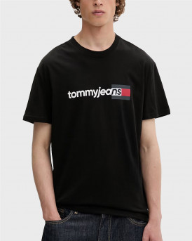 TOMMY HILFIGER ENTRY DNA TEE ΑΝΔΡΙΚΗ ΚΟΝΤΟΜΑΝΙΚΗ ΜΠΛΟΥΖΑ - DM0DM23406 - ΜΑΥΡΟ